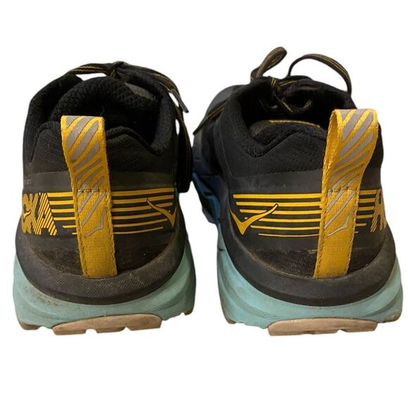 HOKA One One Challenger 5 Black Trail Running Shoes with Mint Sole Athletic Shoe - Picture 5 of 5